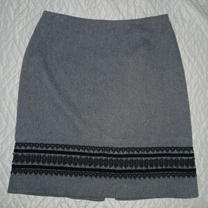 Vintage Tailor B. Moss Black and Gray Mini Pencil Skirt EUC